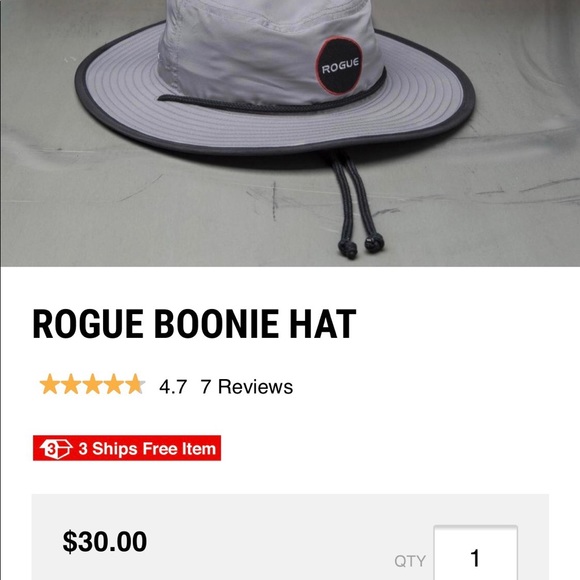 Rogue Boonie Hat Gray Crossfit Outdoors 